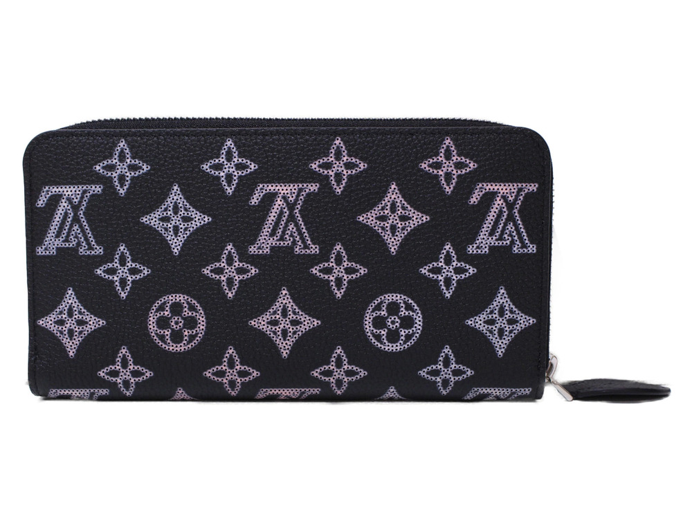Louis Vuitton Mahina Zippy Black Long UnWith Wallet Black